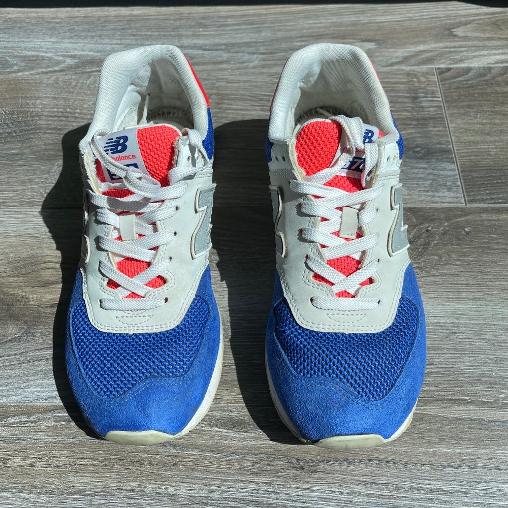 New Balance 574 Men’s Color block (Blue/Red/Grey) Sneakers. Size: US 8.5